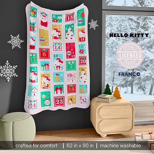 Miniatura 9 de FRANCO Reindeer in Here Holiday - Manta de felpa suave para niños, 46 x 90 pulgadas, (producto oficial)