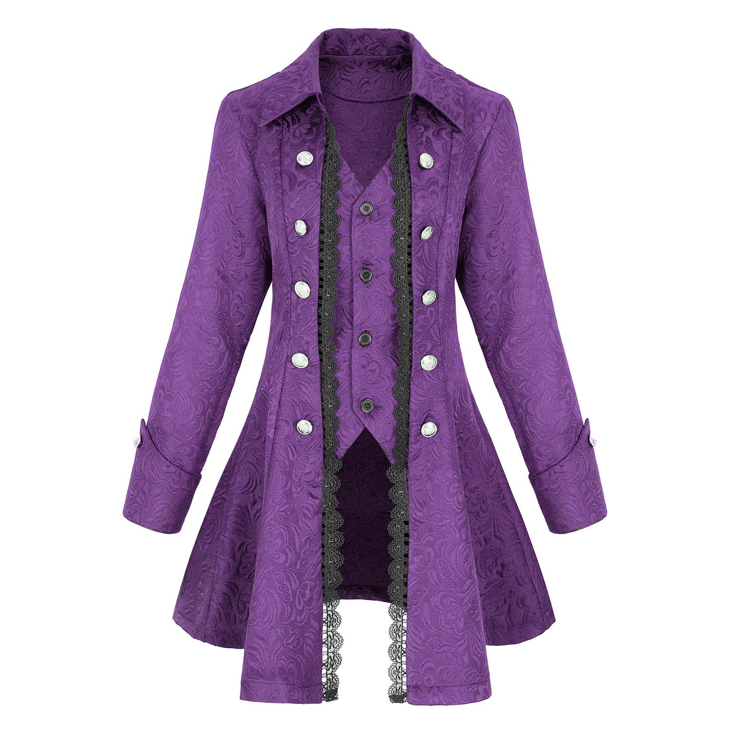 Teyujosem Women's Z3007vt Renaissance Gothic Coat Medieval Pirate Steampunk Vest Jacket, S