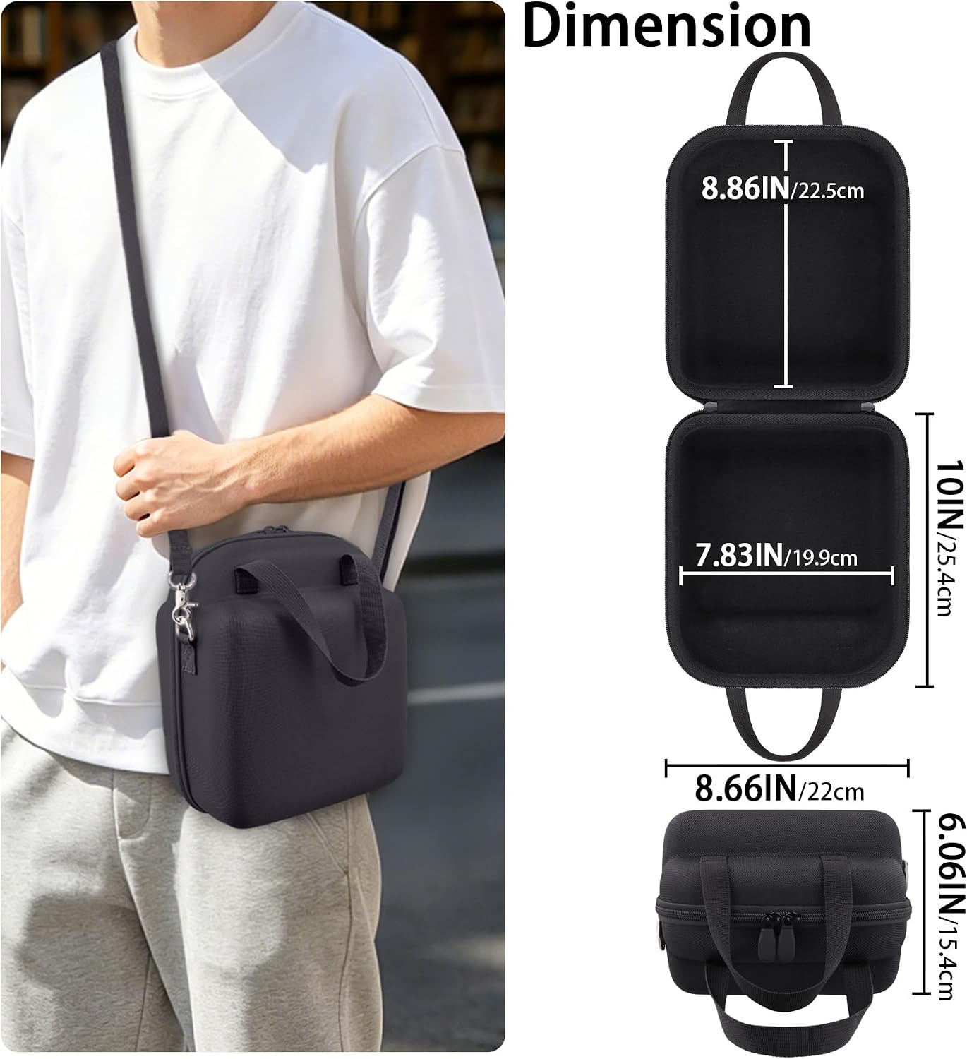 co2CREA for Turtlebox CUB Speaker Hard Carrying Travel Case, Black