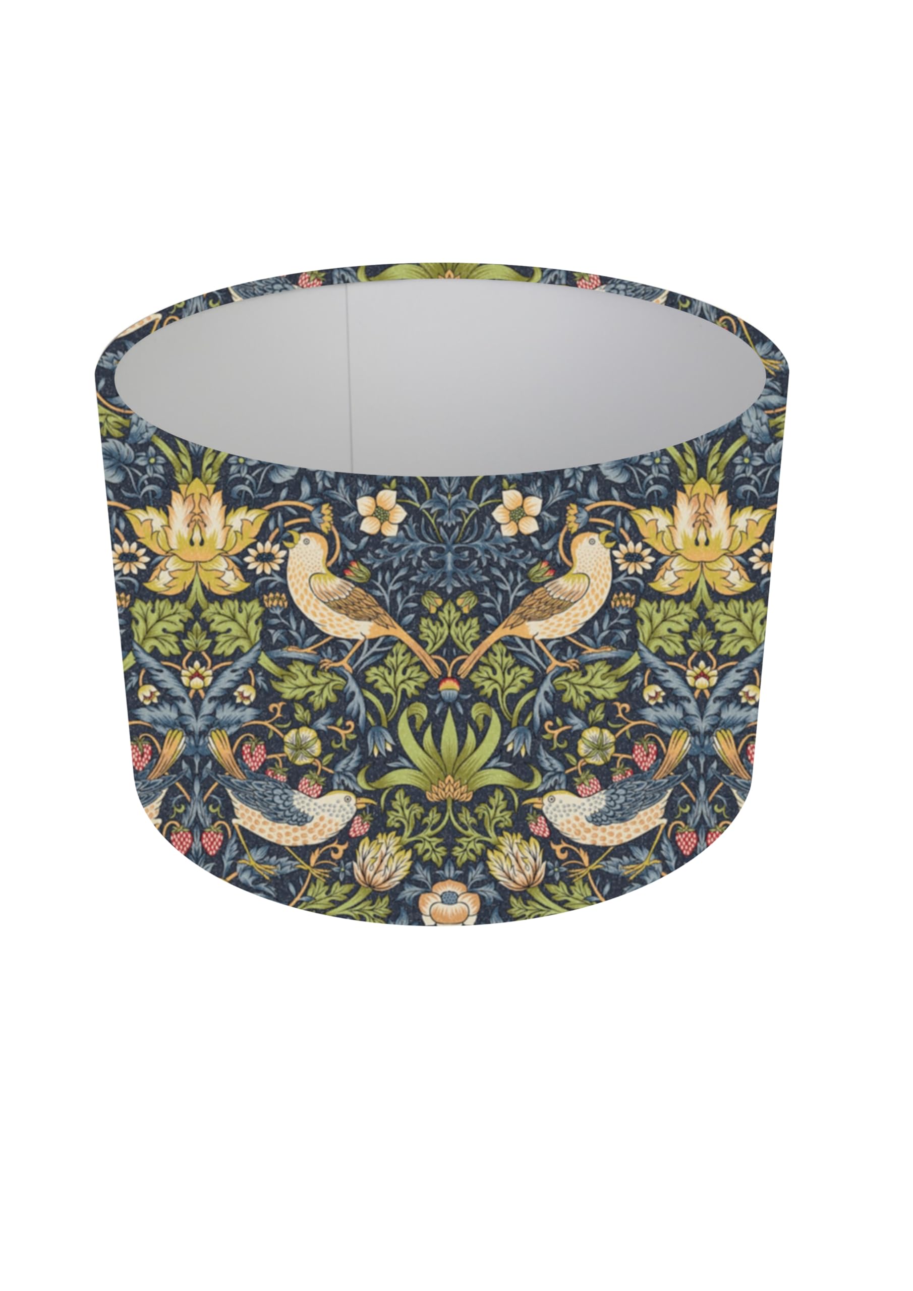 20cm (Diameter 8" x Height 7") William Morris Strawberry Thief Navy Table lamp Shade