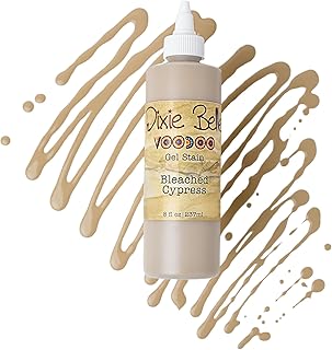 Dixie Belle Voodoo Gel Stain - Bleached Cypress (8oz) - Water-Based Stain for Wood Projects - DIY Wood Stain + Grain Enhancer