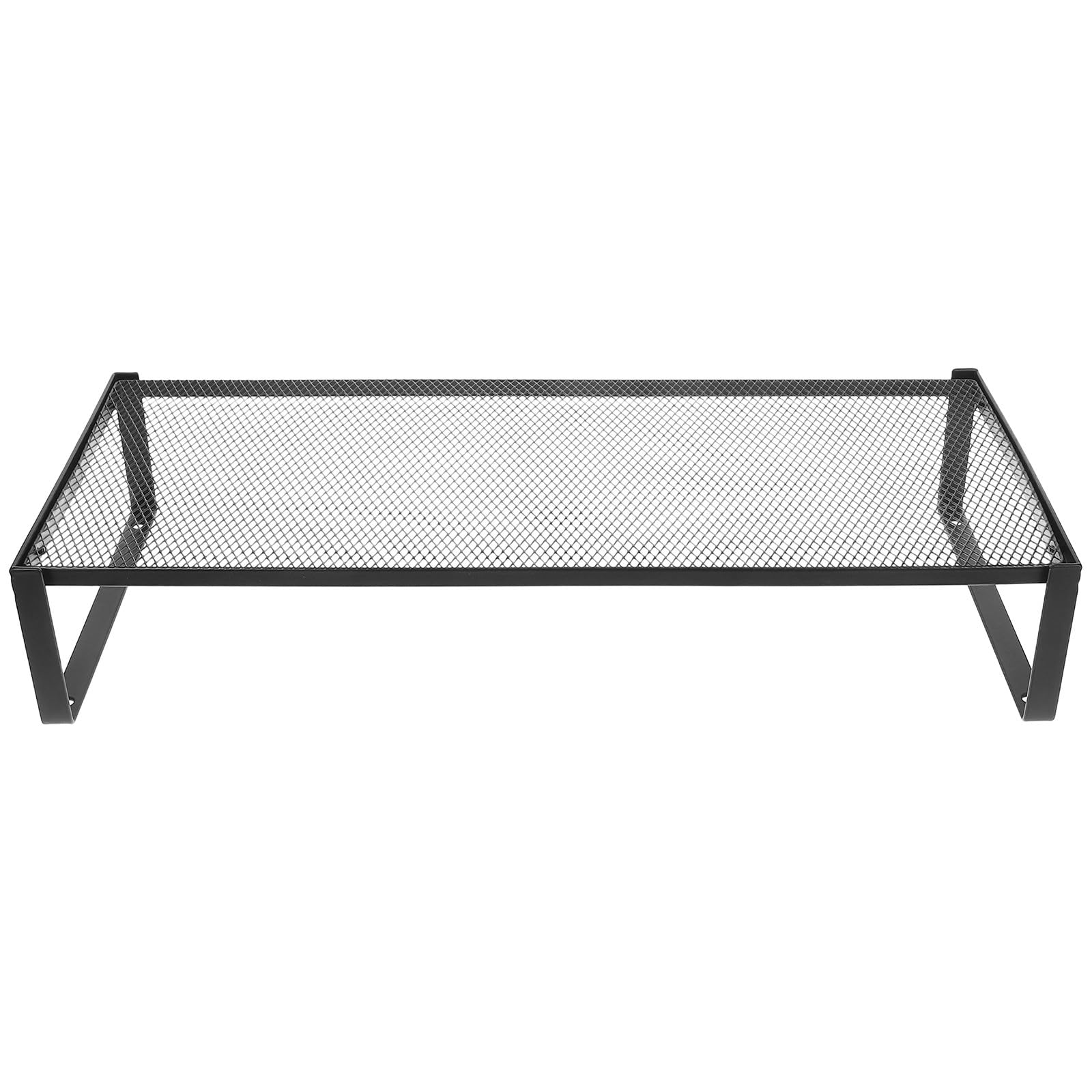 Support d'écran en fer noir pour bureau au design épuré