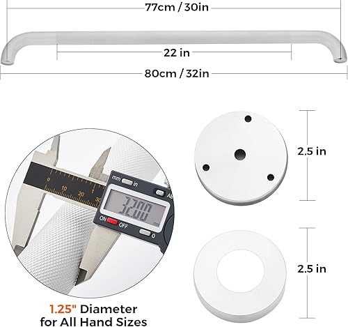 Miniatura 4 de Barras de agarre de 32 pulgadas y 1.25 pulgadas de diámetro para bañeras y duchas, mango de ducha para ancianos, barras de agarre para