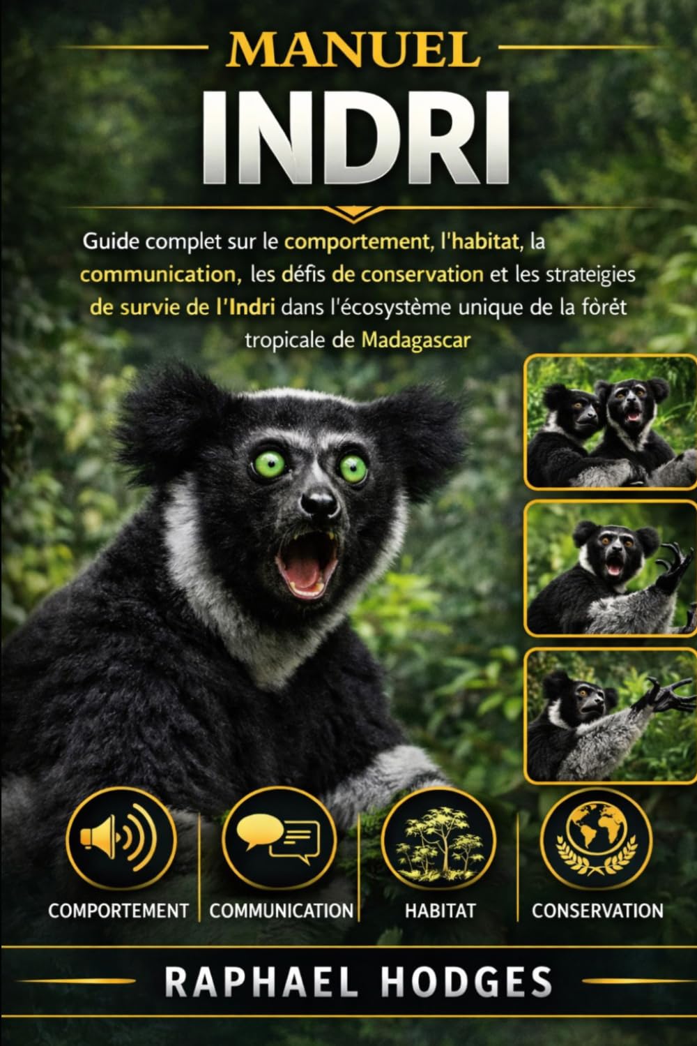 MANUEL INDRI: Guide complet sur le comportement, l'habitat, la communication, les défis de conservation et les stratégies de survie de l'Indri dans ... unique de la forêt tropicale de Madagascar