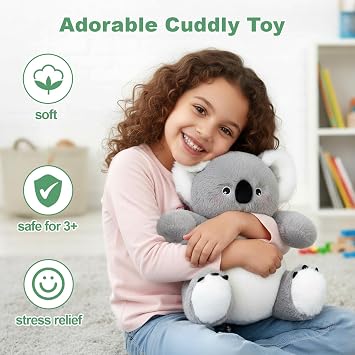 OUOZZZ 5 pieces Koala cuddly toy set 30cm soft koala plush toy with 4 babies in the stomach - baby birthday present for girls boys children