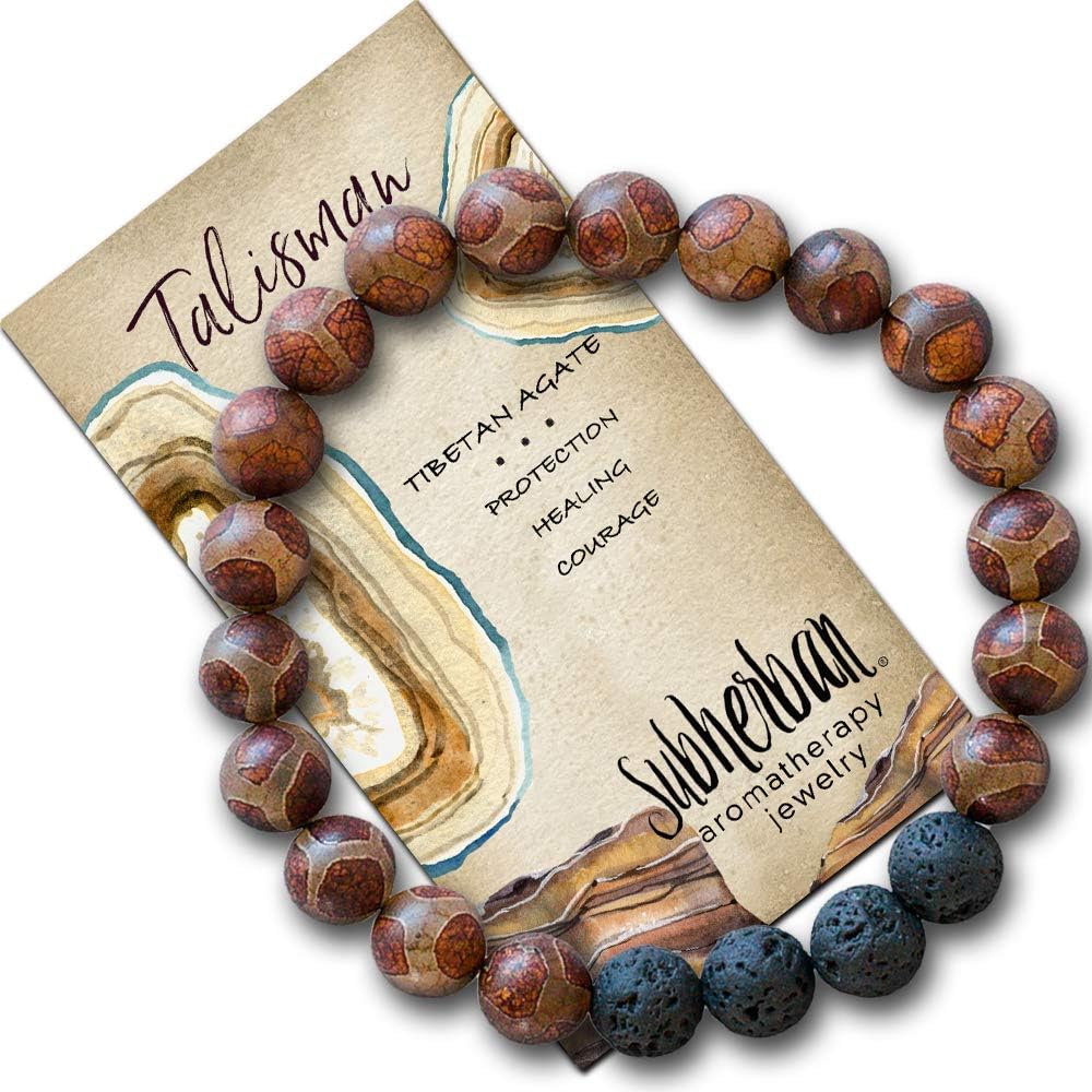 Lava Rock Bracelet Essential Oil Bracelet - Handmade in the USA - Lava Stone Bracelet for Men - Oil Diffuser Lava Rock - Aromatherapy Oil Bracelets - Relaxation Gifts for Men