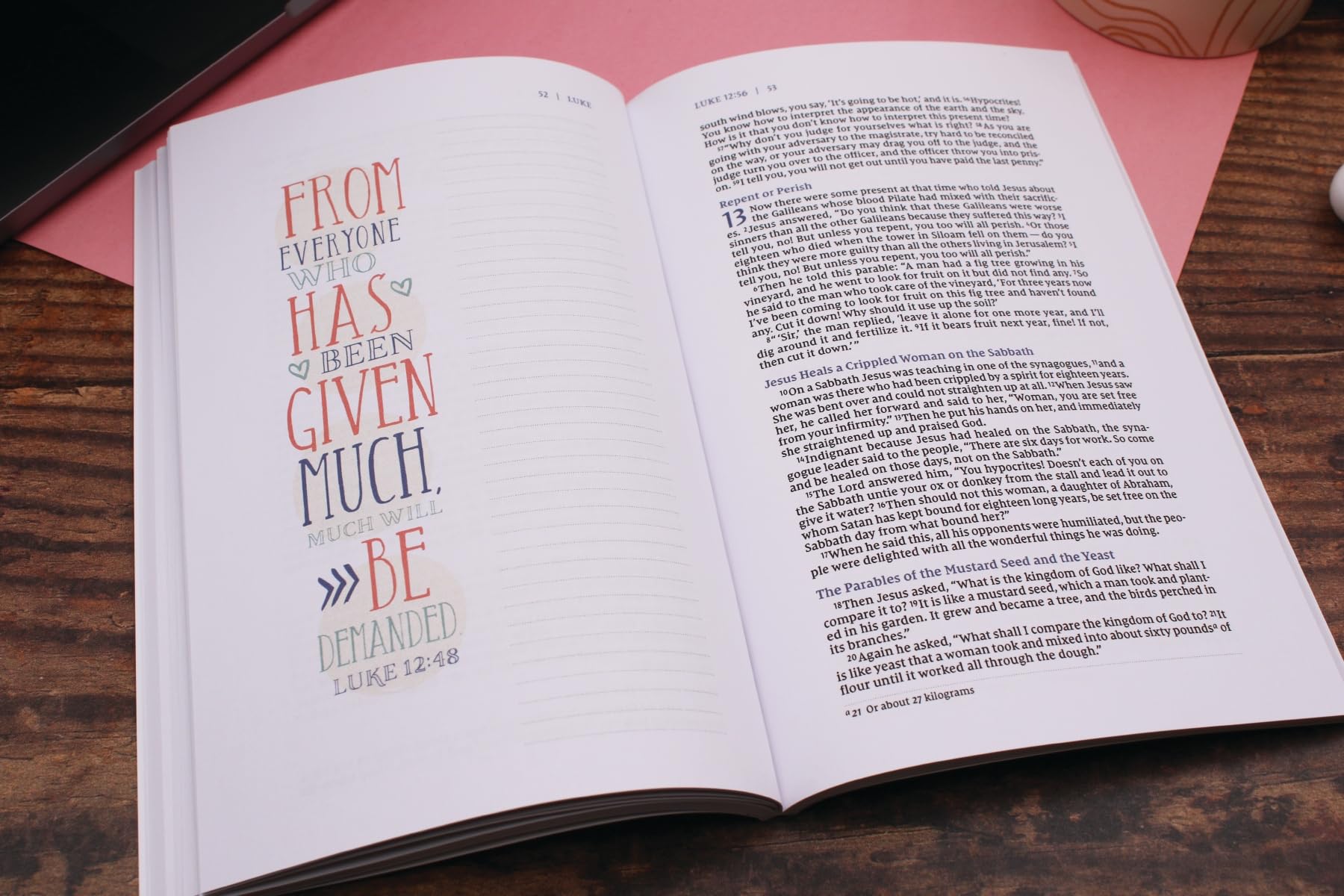 NIV, Beautiful Word Bible Journal, Luke, Paperback, Comfort Print - Image 4