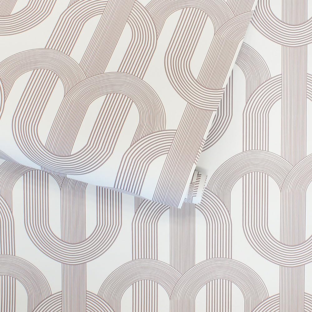 Tempaper Mauve Lattice Removable Peel and Stick Wallpaper, 20.5 in X 16.5 ft, Made in The USA