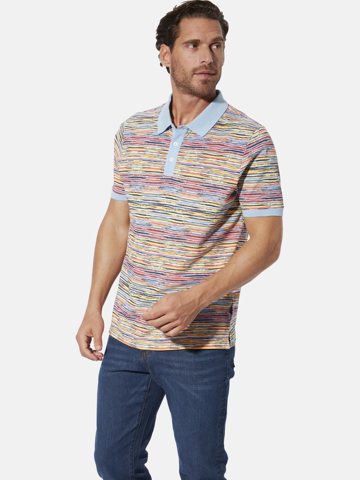 BABISTA Herren Poloshirt Monzio | gestreift, mit Polo-Kragen, Männer Freizeit-Shirt mit Streifen, 100% Baumwolle, frische Farben, große Größen bis Gr. 5XL
