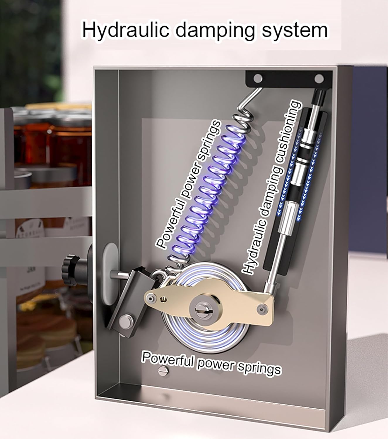 Kitchen Organizer Upper Cabinet Pull Down Shelf, 2-Tier Pull Out Drop Down Spice Rack for Tall Pantry/Bathroom/Cupboard, for Cabinet Width ≥22"-33.8", 4 Bearing Weight Settings (Color : H21.2", Size