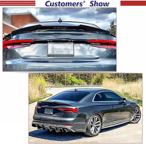 Miniatura 3 de Alerón de maletero de fibra de carbono para Audi A5 S5 RS5 Coupé 2 puertas B9 2018-2025 Piezas personalizadas Baúl Labio trasero Kit de cuerpo de