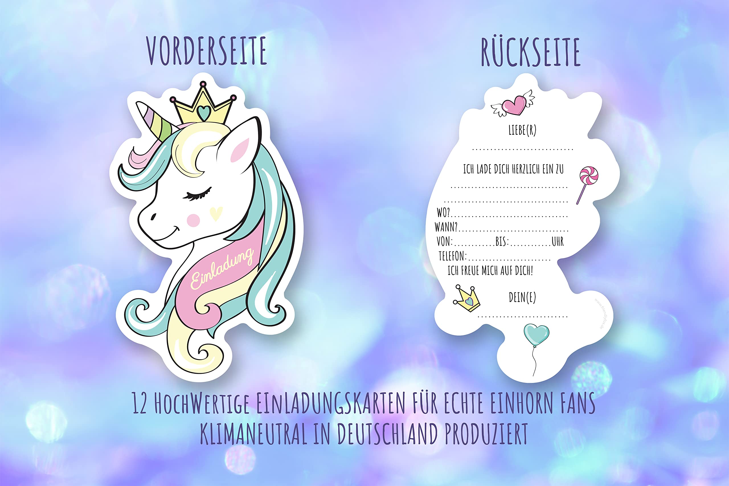 Illustrazione Vettoriale Di Un Invo Di Compleanno Con Unicorno