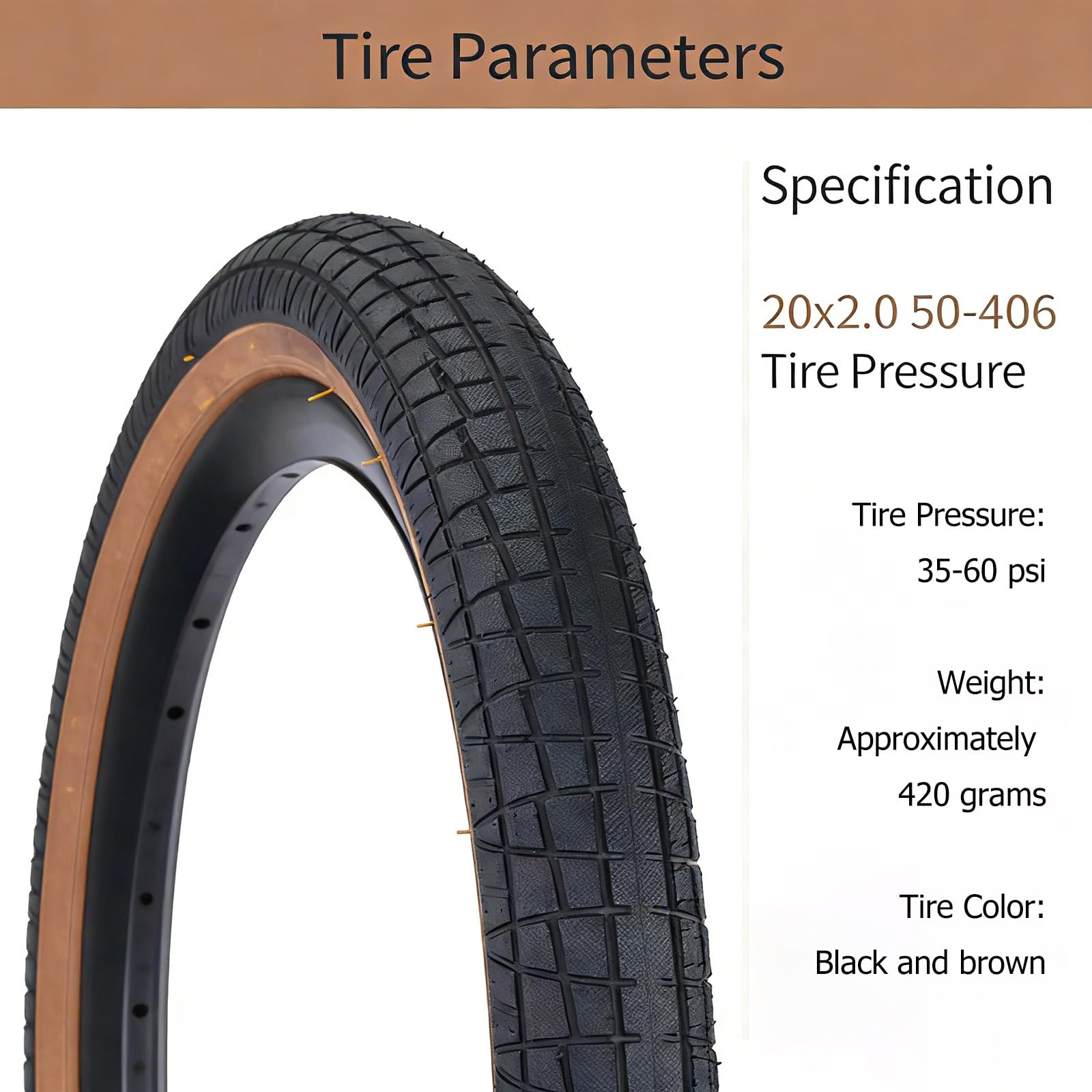 20x2.00 Pneumatico Bici | Resistente ai Fori e Pieghevole | Gomma Leggera ad Alta Durata | Trazione Ampia for Strade Bagnate e Asciutte | Pronto for Tubeless | Ideale for Bici da Città
