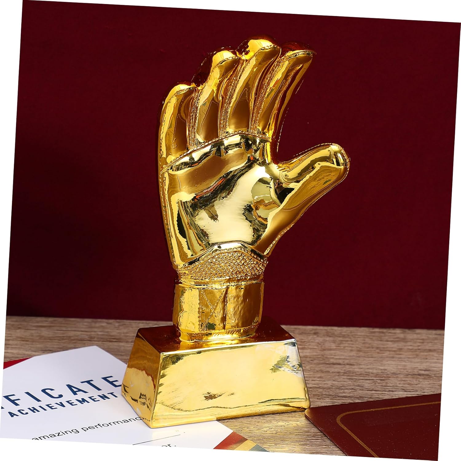 Soccer Goalie Gloves Award Resistant Decorative Trophy for Goalkeepers Trophy Model