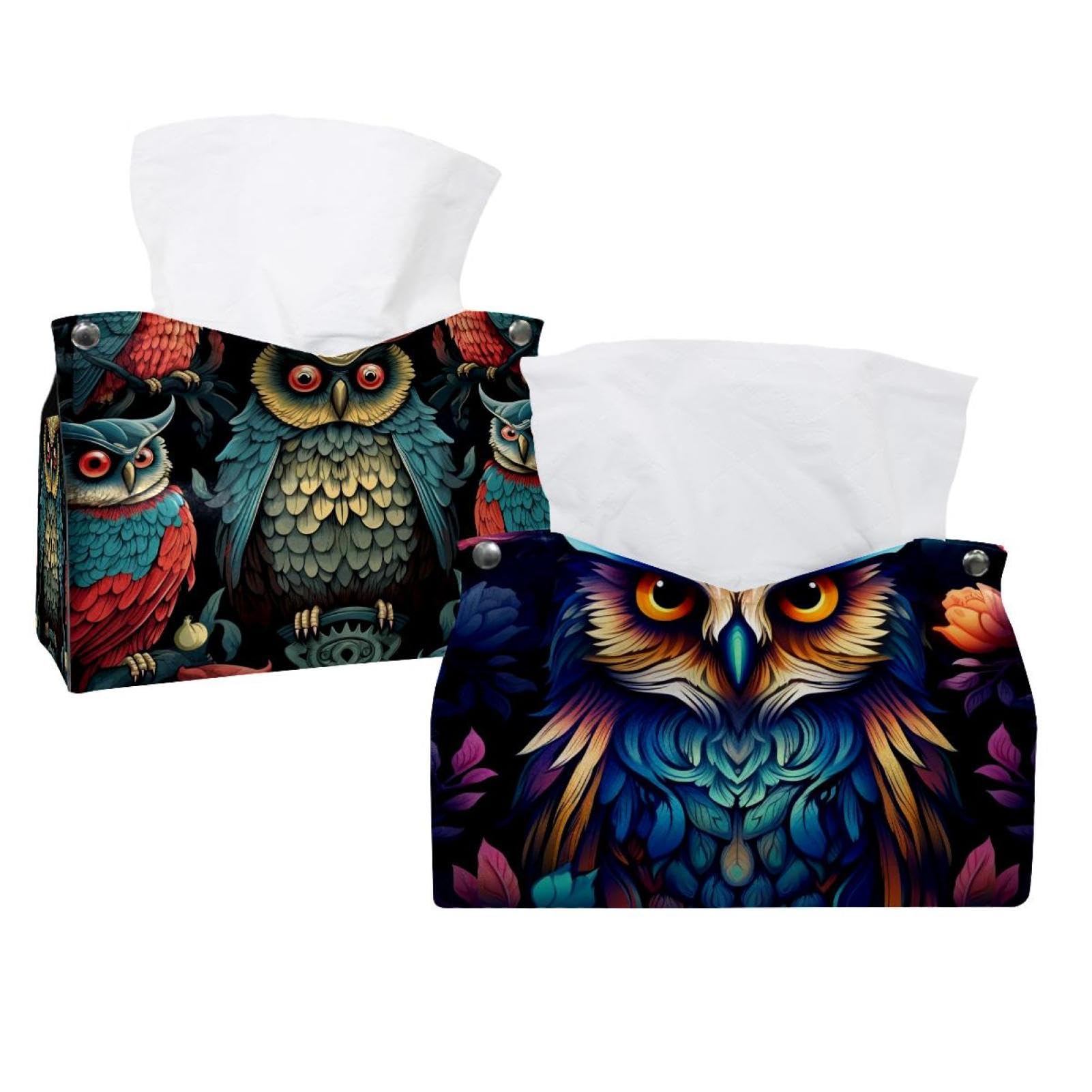 Boîte à mouchoirs lot de 2 distributeur serviettes visage salle de bain cuisine