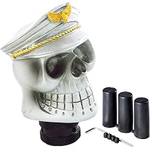 Car Auto Gear Shift Skull Stick Shifter Knob Head AT and MT Truck Car Supplies Resin Universal Silver