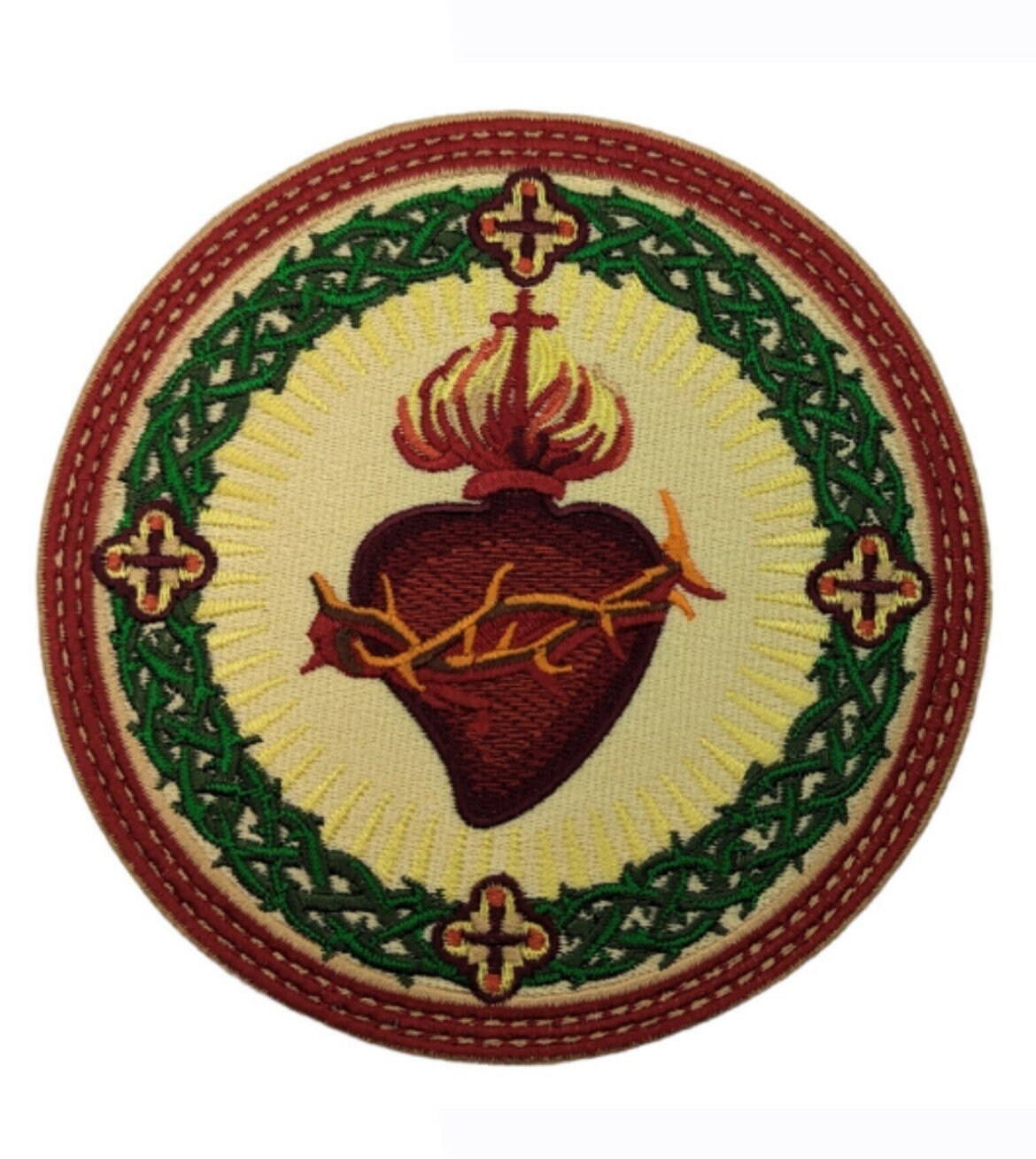Amazon.com: Generic Karma654 - Parche bordado del Sagrado Corazón