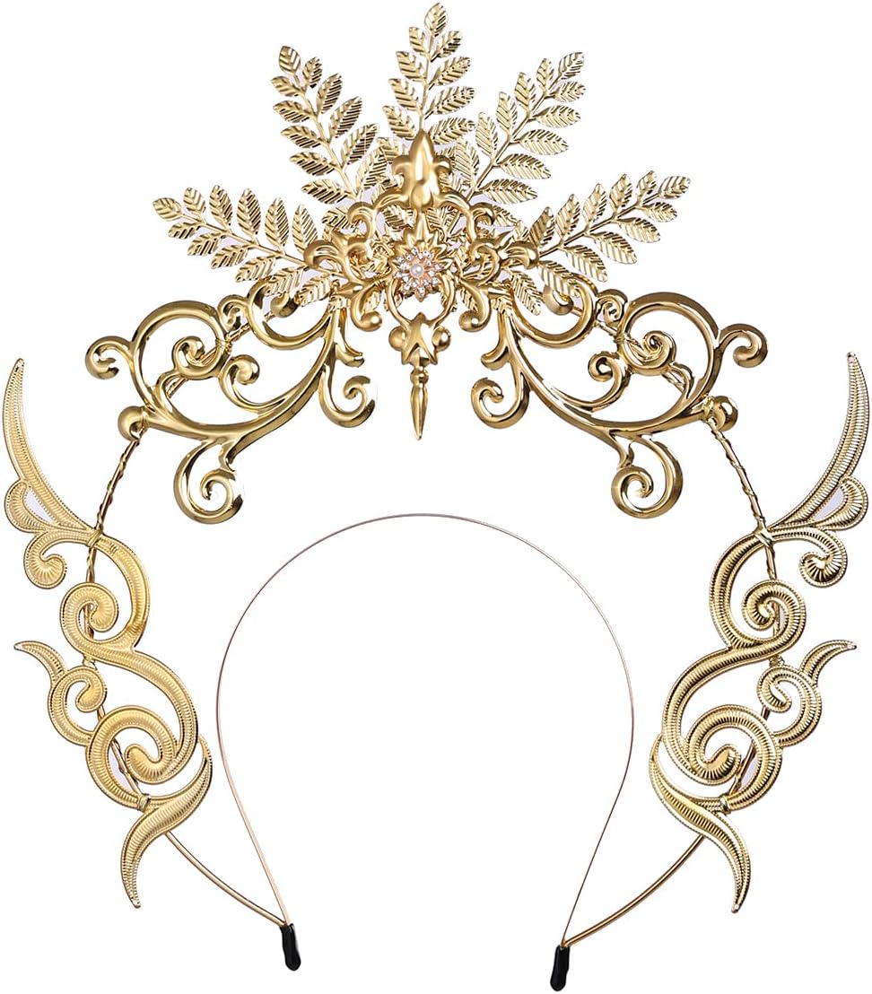 BLESSUME Halo Crown Mary Goddess Headband Women Halloween Costume Headpiece