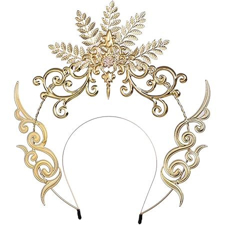 BLESSUMEHalo Crown Mary Goddess Headband Women Halloween Costume Headpiece