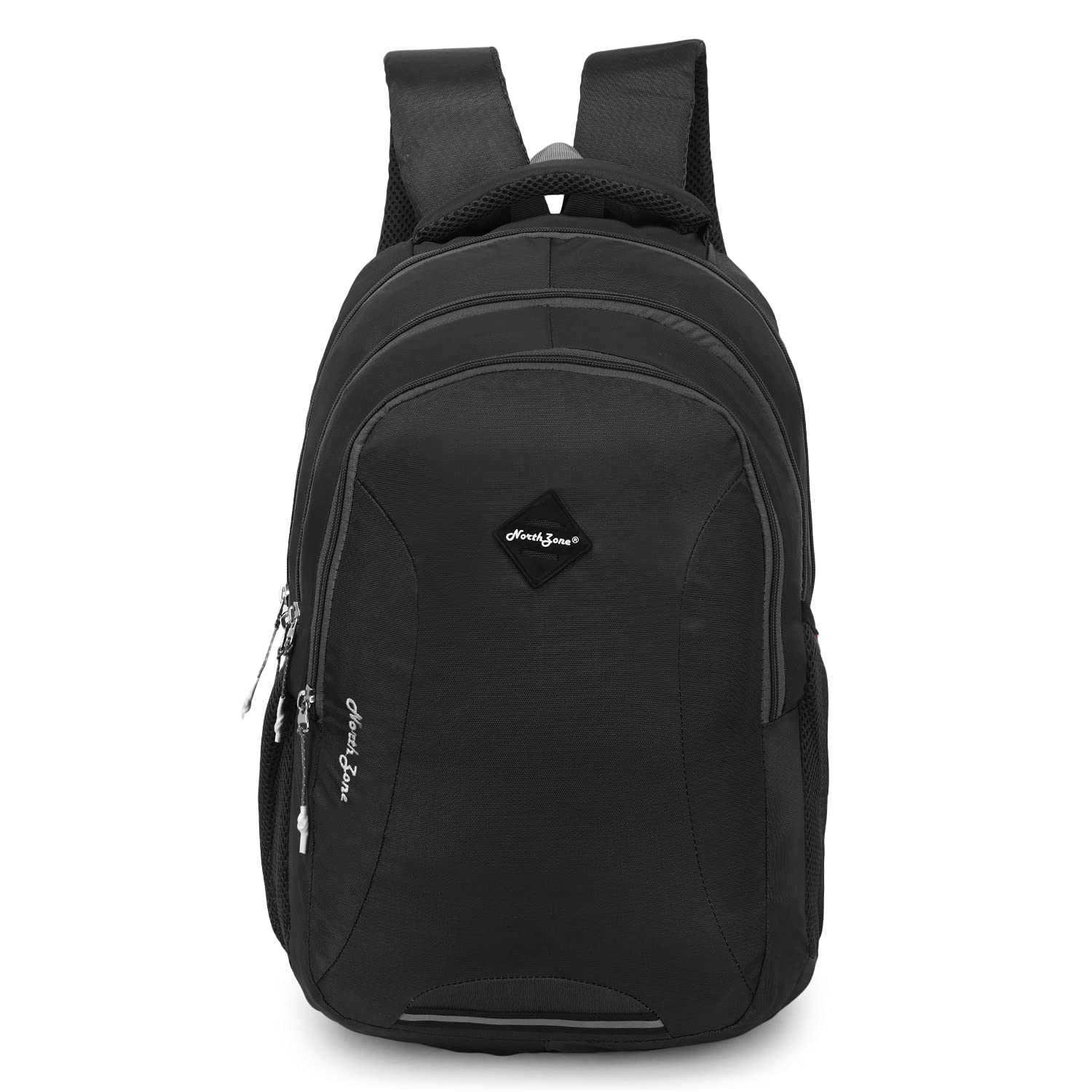 north zone Laptop Backpack for Men & Women | 30L Water Resistant Casual College School Office Travel Bag | Fits Up to 15.6 Inch Laptop | 3 Spacious Compartments | Black-picture-42