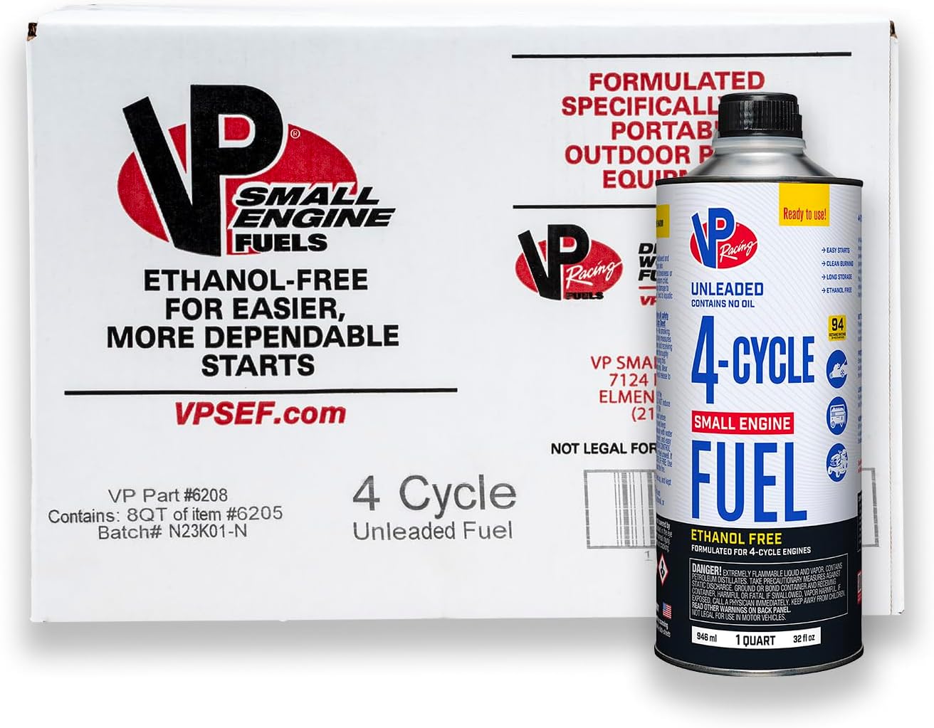 Fuels 6205 SEF 4-Cycle Small Engine Fuel, Contains No Oil, Quart (8 Pack)