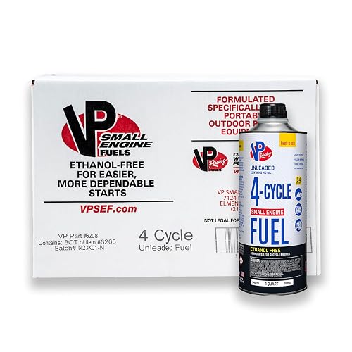 VP Racing Fuels 6205 SEF 4-Cycle Small Engine Fuel, Contains No Oil, Quart (8 Pack)