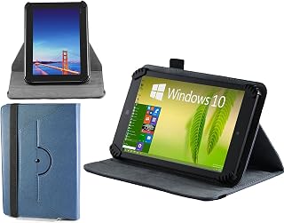 Navitech Blue Faux Leather Hard Case Cover With 360 Rotational Stand Compatible With The Kindle Fire HDX 7" (Blue)