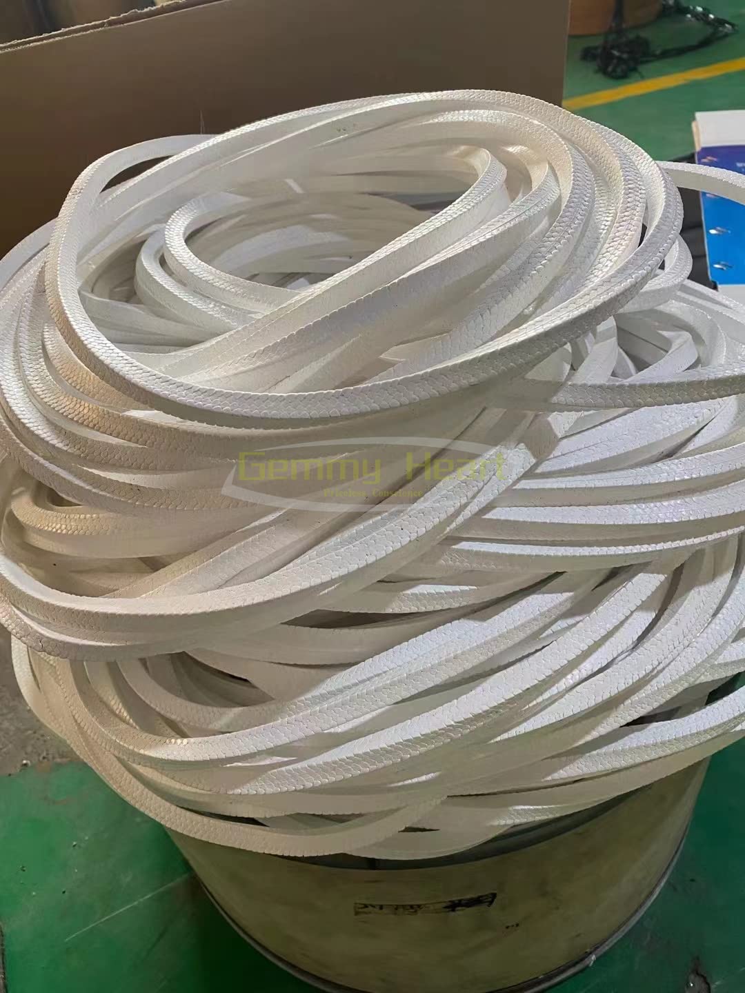 Gemmy Heart Stopfbuchspackung aus 100% reinem PTFE – 5 Meter kundenspezifische Ringdichtung for Schiffs- und Industriepumpen(10mm*10mm)