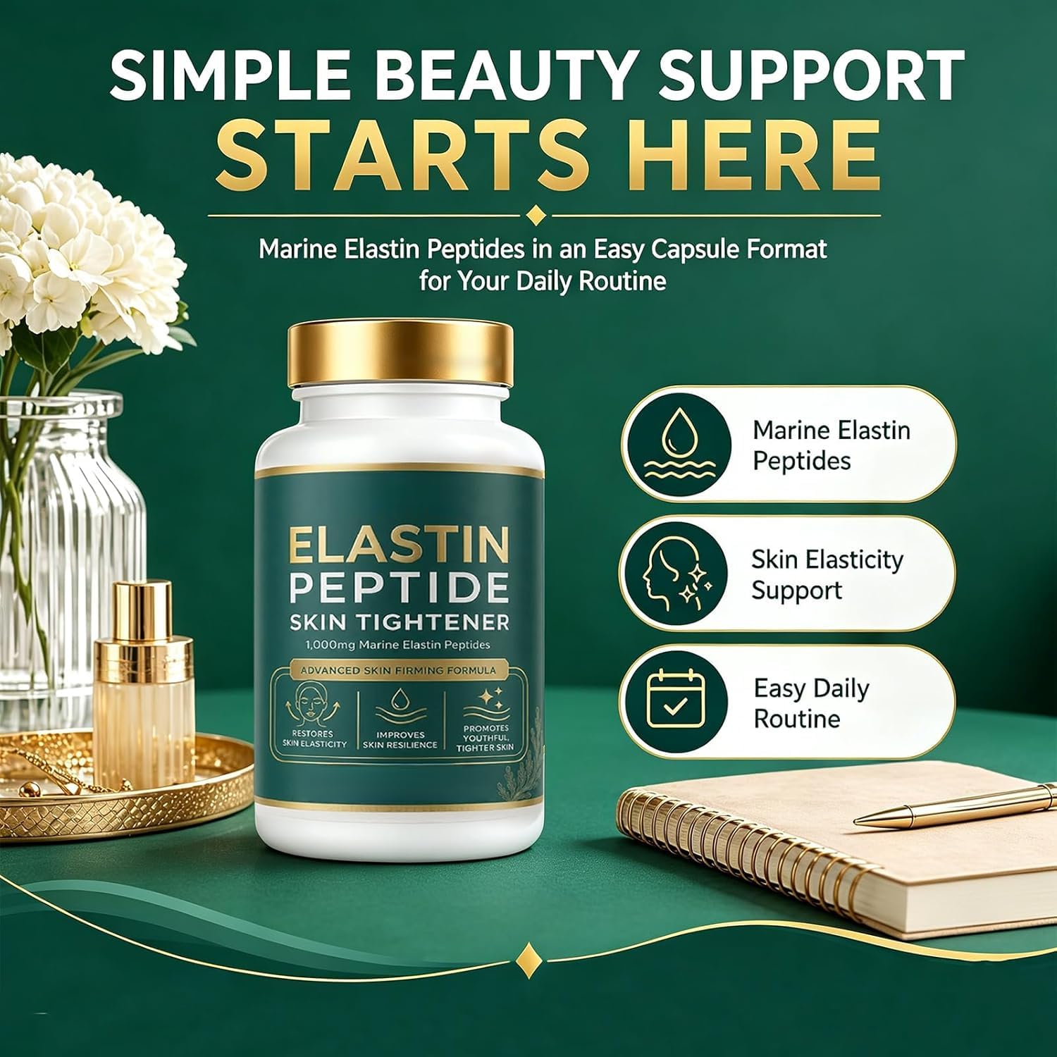 Elastin Peptides, Help Reduce Signs of Aging, Firmness & Elasticity (2)