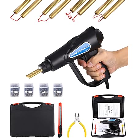 KIMIGO Kunststoff Schweißgerät 200W - Komplettset Mit 900 Nägeln Für Stoßstangen-Reparatur