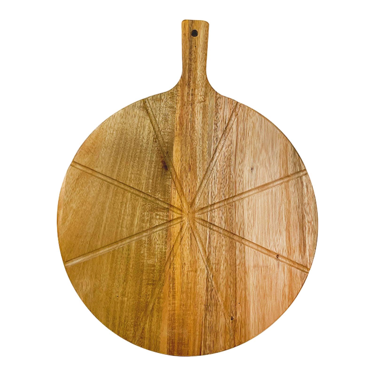 Planche à pizza en bois 8 parts pour découper et servir sans abîmer vos tables
