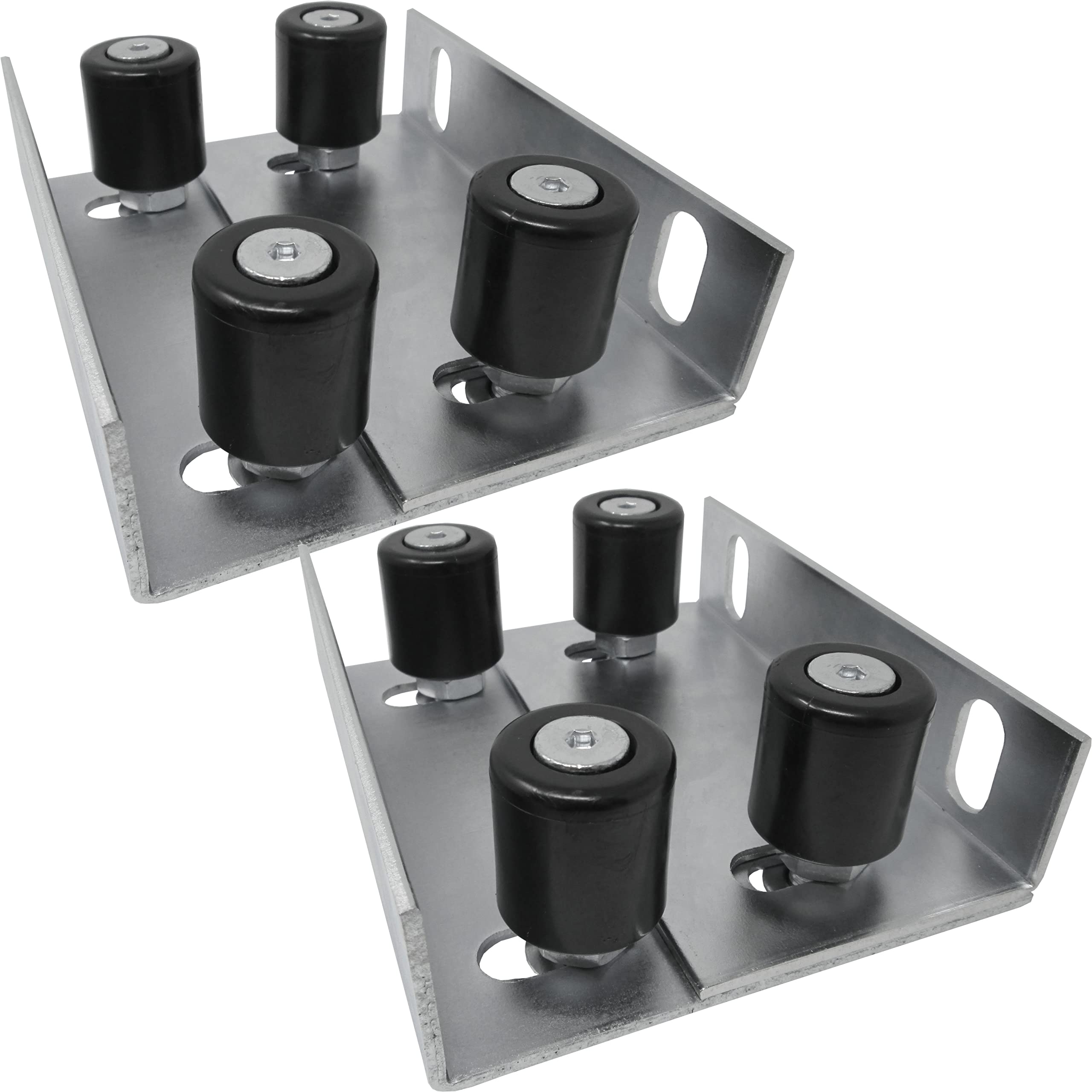 2 x Einstellbare Torführung, 4 Führungsrollen, Ø 40 x 44 mm