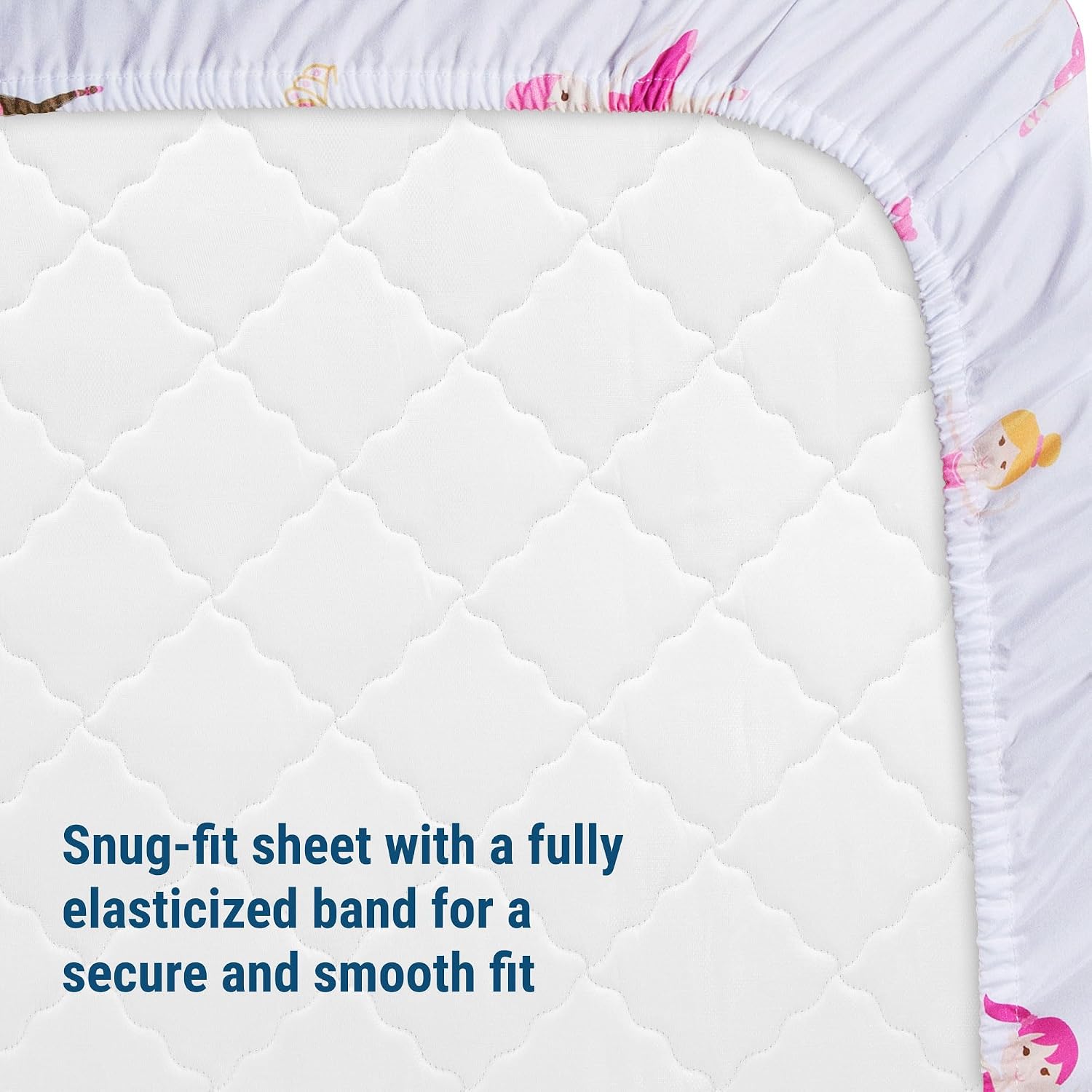 Wildkin Kids 100% Microfiber Crib Sheet – Soft, Breathable Fitted Sheet - Ballerina