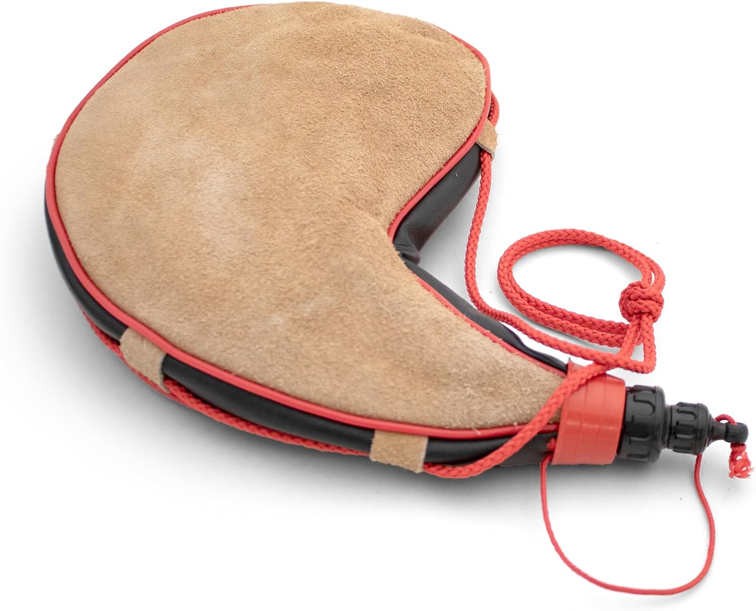 Coghlan's Traditional Spanish Bota Bag, 0.26 Gallon (1 Liter) Leather Wine Flask with Braided Strap – Durable Poly Lining for Camping, Hiking, and Outdoor Adventures