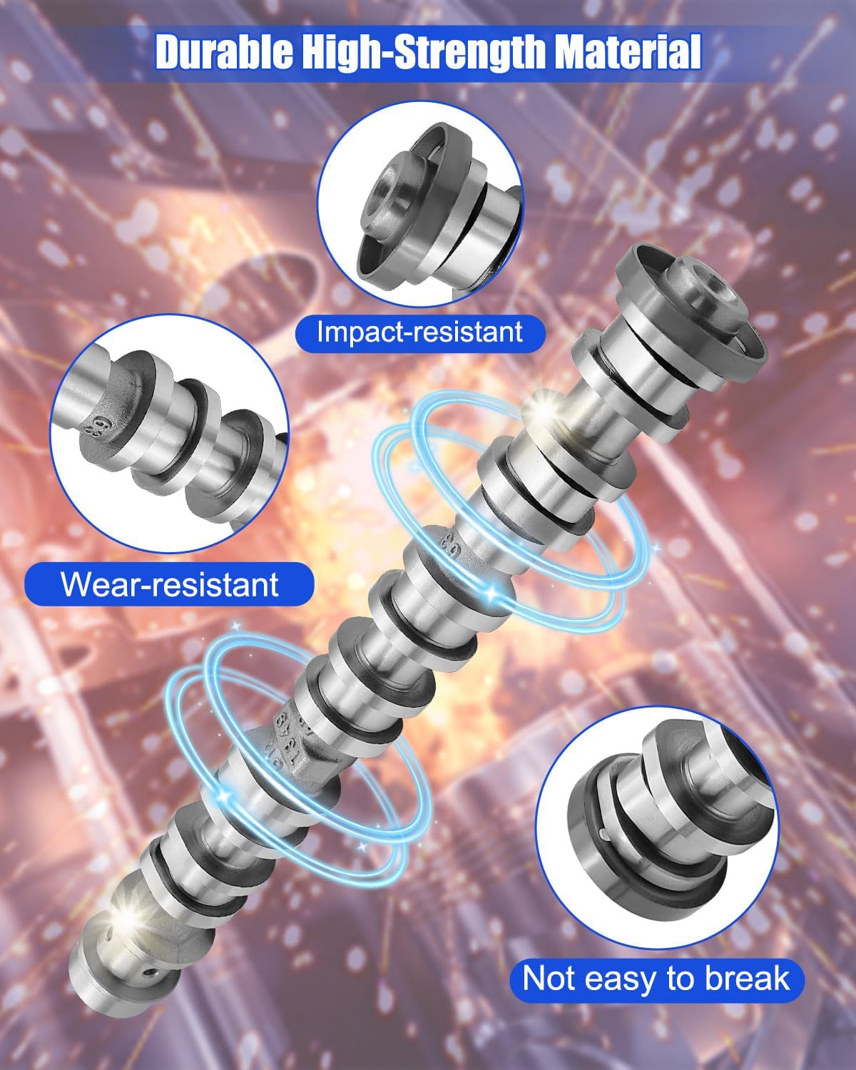 Right Intake Camshaft Compatible with Jeep Grand Wrangler Gladiator Dodge Durango Chrysler Ram 1500 ProMaster 1500/2500/3500 3.6L V6 Engine 2016-2024 Replace 5047913AD 5047913AA 5047913AB 5047913AC