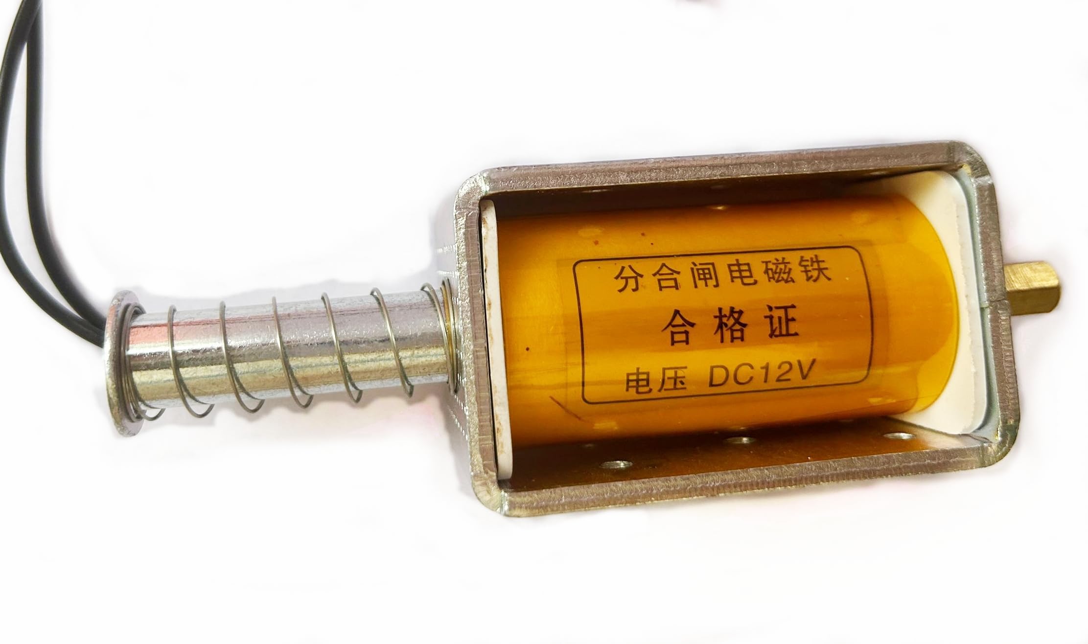 Push Pull Solenoid DC 12V 35mm Long Stroke Small Electromagnetic Solenoids Electric Magnet For Automobiles, DIY (DC 12V)