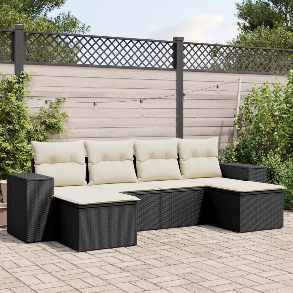 Garden Sofa Set Adjustable Feet, Outdoor Rattan Furniture Set for Patio, Balcony - Chairs, Piece