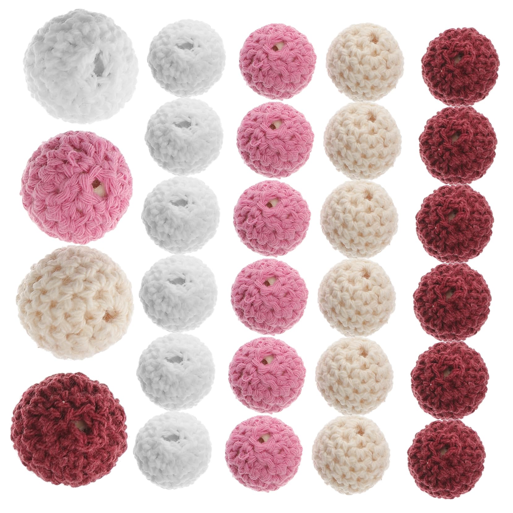 EXCEART 128 Pz Gomitolo Di Filato Perline Sciolte Perline Artigianali Per La Creazione Di Gioielli Fascino Di Materiale Di Fai Da Te Crochet Di Legno Collana