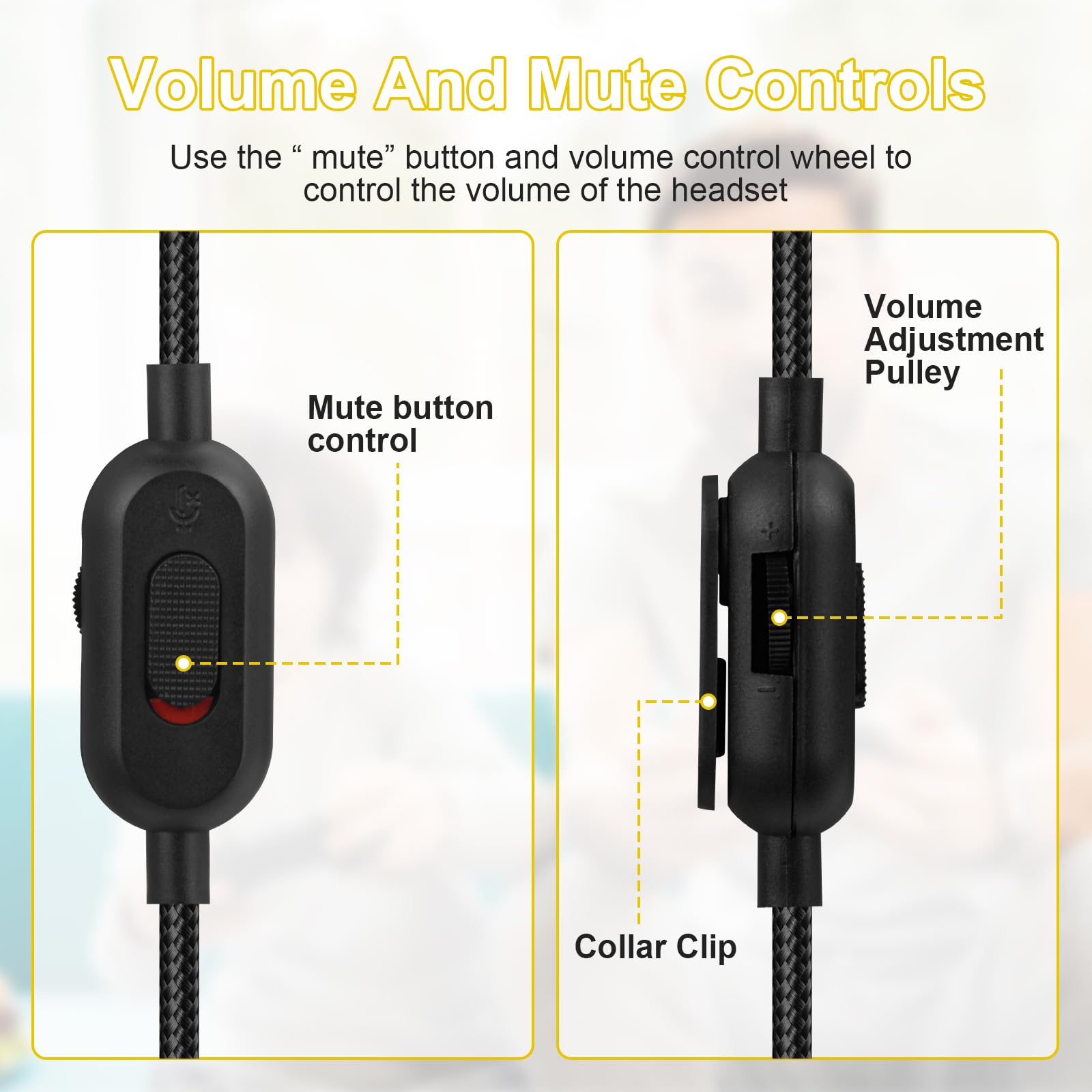 Cavo di prolunga per cuffie con controllo mute e volume, compatibile con cuffie Bose 700 QC45 QC35ii QC35 QC25, cavo audio da 3,5 mm maschio a femmina, 2 m