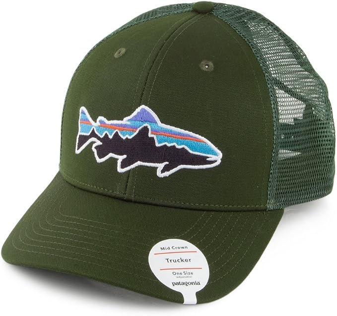 Patagonia Fitz Roy Trout Trucker Hat Glades Green ALL : Amazon.it:  Abbigliamento