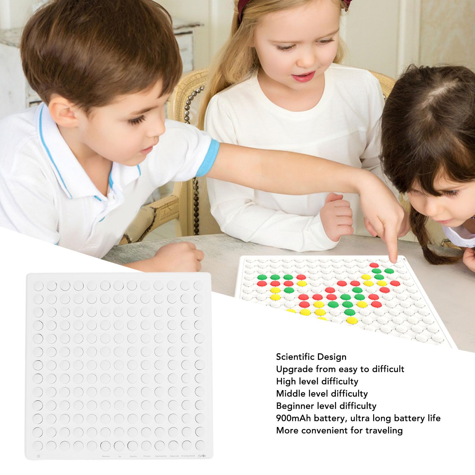 Giochi di Scacchiera Intelligenti, Gioco da Tavolo Elettronico Intelligente AI per Viaggi, Feste, Serate in Famiglia, Educativo Riduci la Noia, Luce Soffusa, Batteria da 900 MAh,