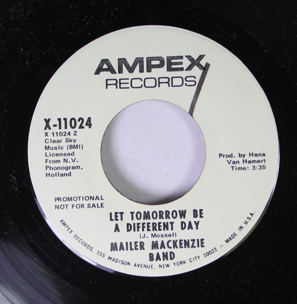  MAILER MACKENZIE BAND 45 RPM LET TOMORROW BE A DIFFERENCE DAY / MOVIN' Music