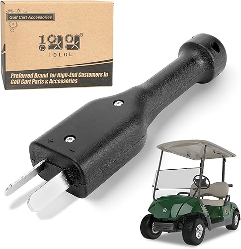 10L0L Crow Foot 2 Prong Cargador Plug para EZGO, Yamaha, Club Car 36 Voltios Eléctrico Carrito de Golf