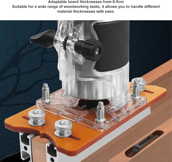 Wood Router Slotting Locator, 2 in 1 Wood Palm Router Base Router Slotting Bracket for 65mm Wood Trimmer, for Carbinet Closet Furniture