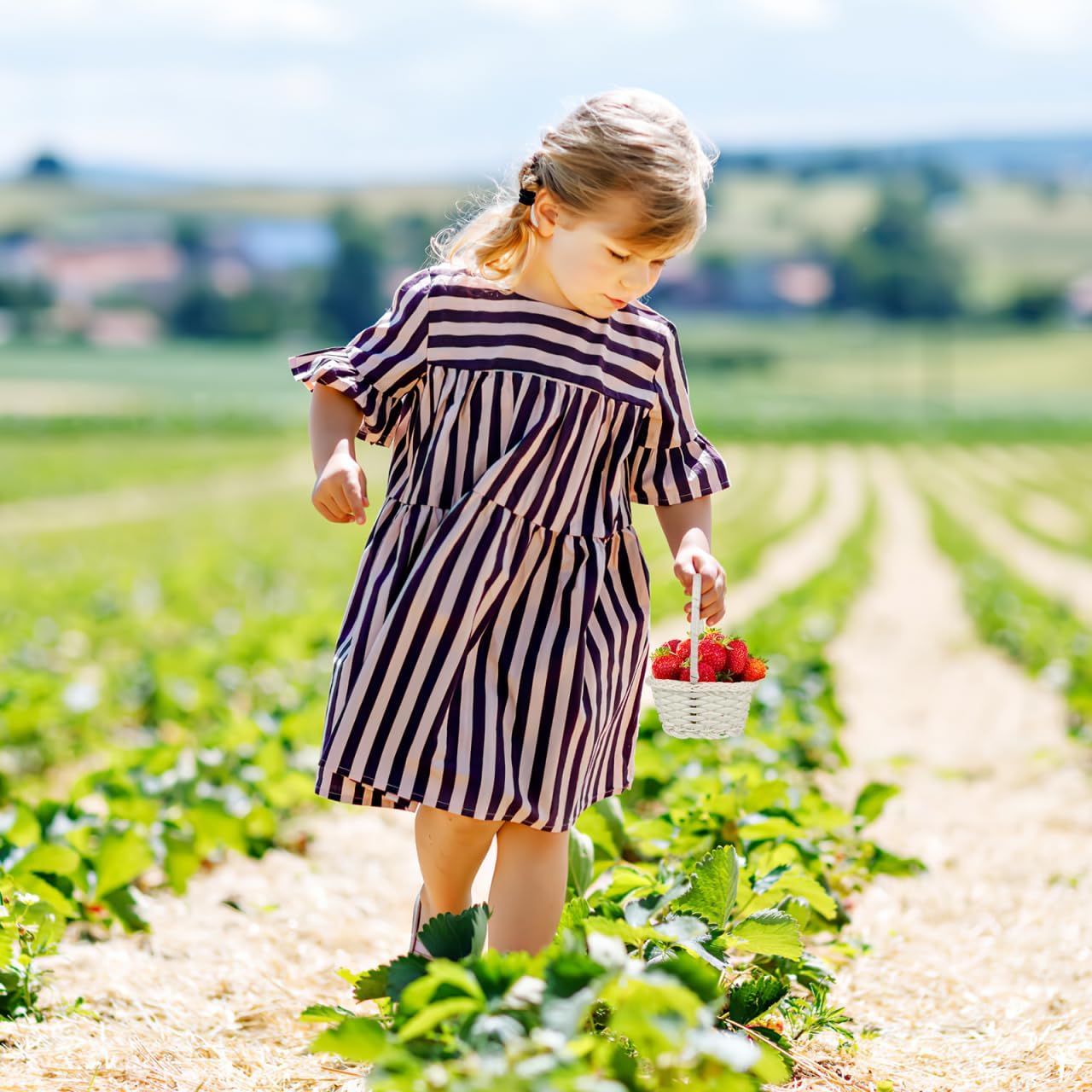 Cabilock 10 Pcs Cute Wicker Picnic Basket for Kids, Willow Flower Girl Basket With Handles, Oval Shape Wicker Storage for Weddings Garden and Home Decor, Inner Diameter: 9Cm * 6Cm, Depth: 6Cm