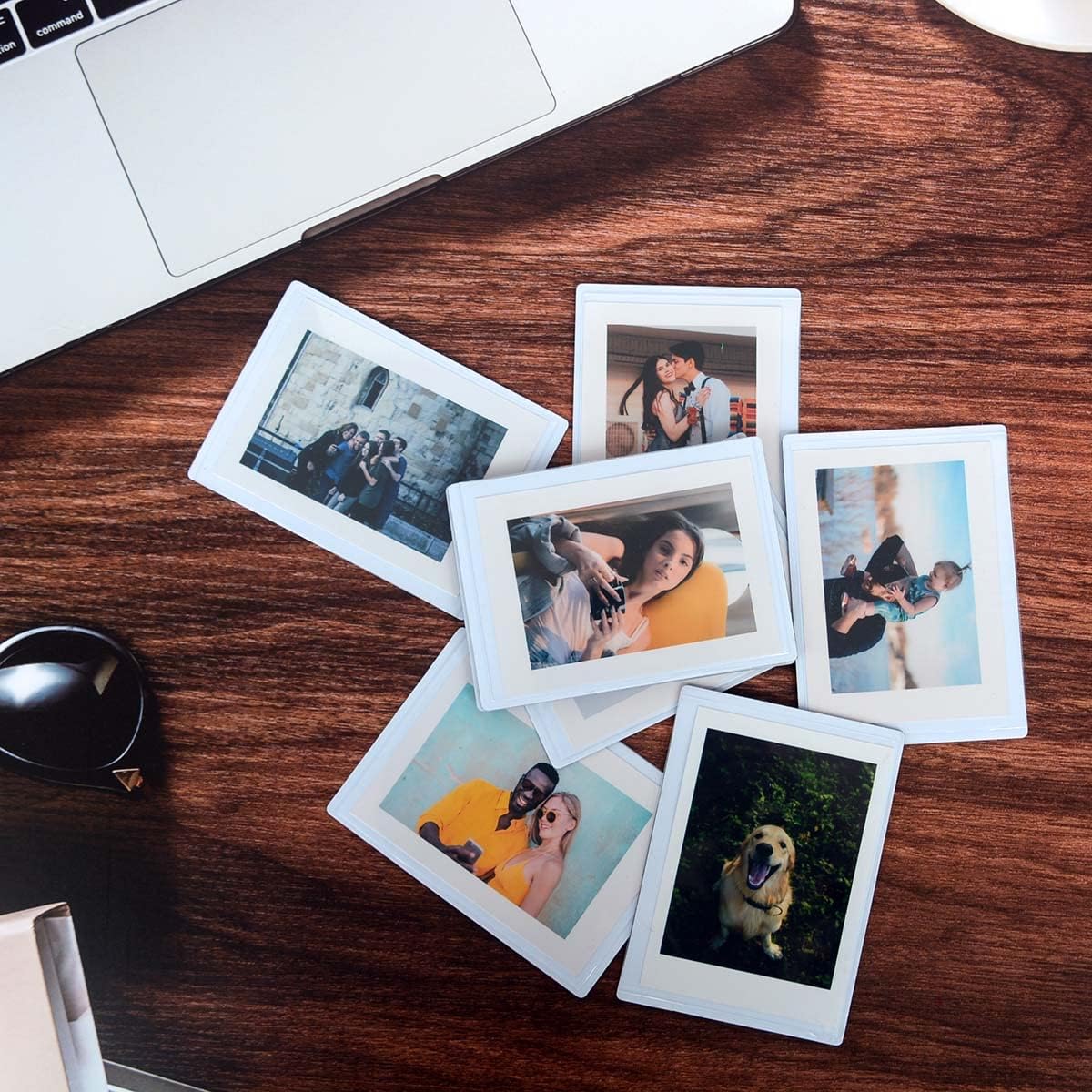 2.5 x 3.5 Magnetic Polaroid Picture Frame Sleeve Pocket, Instax Mini Frame Photo Magnets for Refrigerator, Wallet Size Photo Frame, 20 Pack