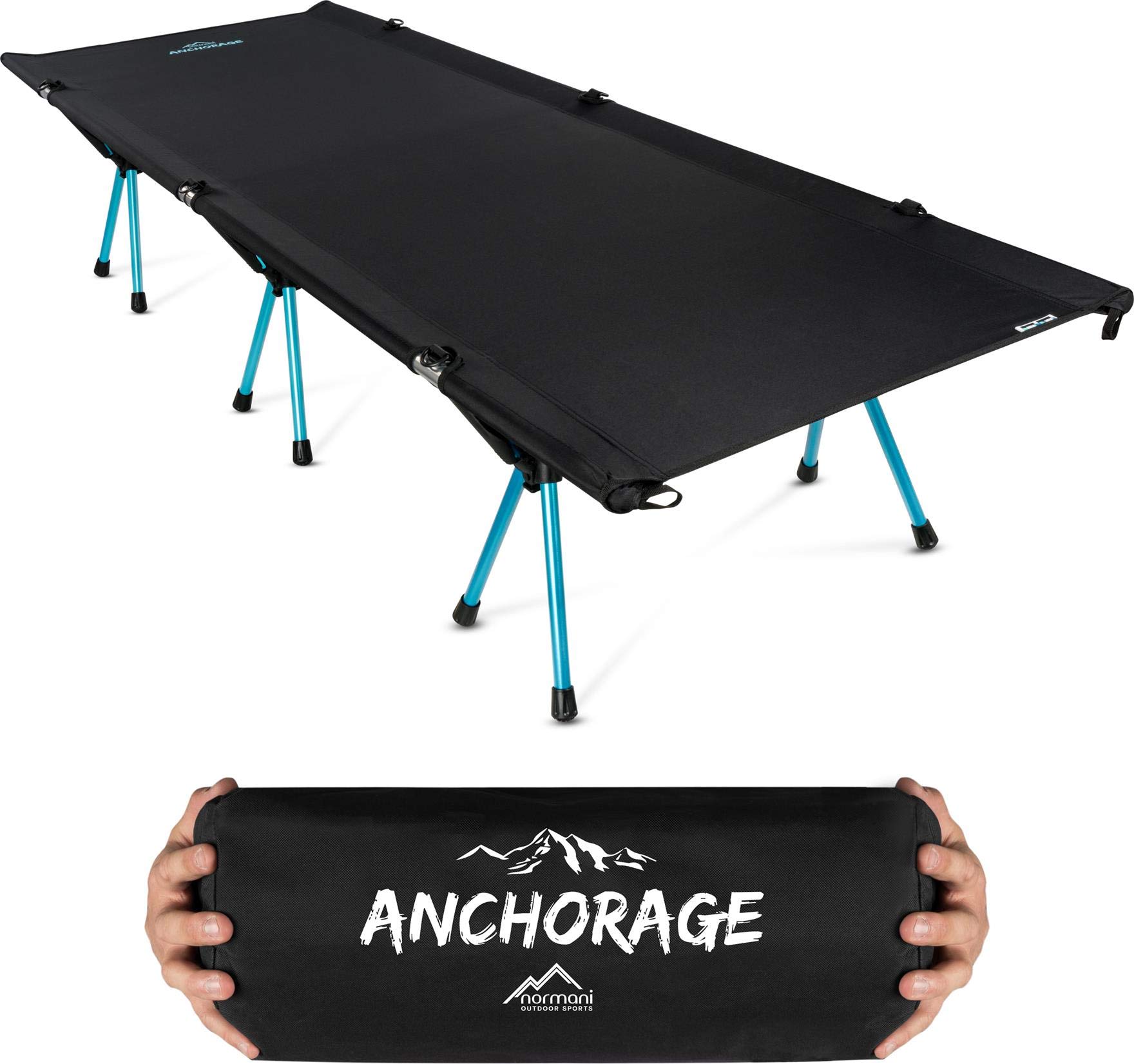 normani Ultraleichtes Kompaktes Campingbett Aluminium Klappbett Feldbett Reisebett nur 3167g Maximale Belastbarkeit 250Kg (551 lbs)
