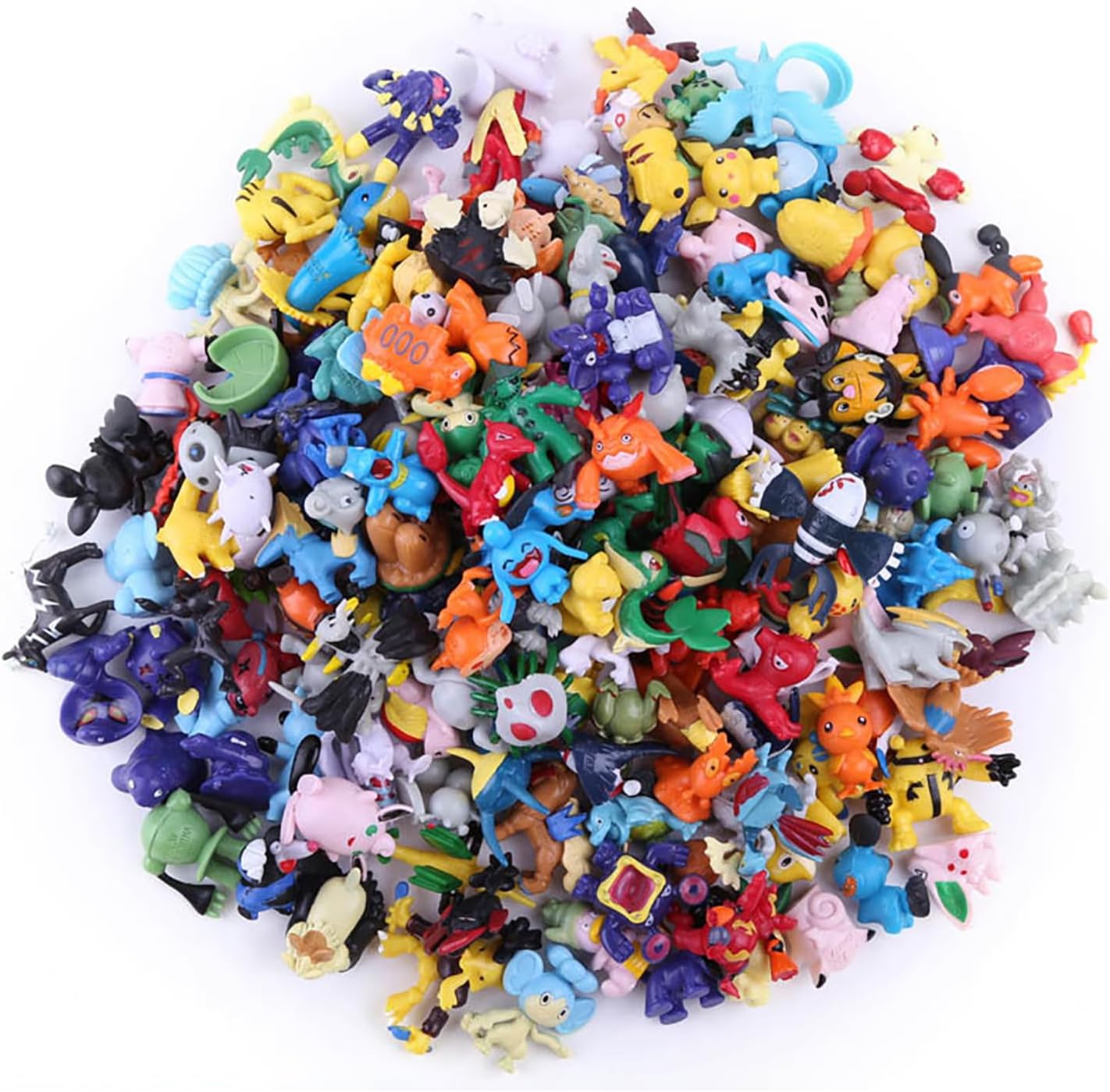 JING TAI DA 144-Piece Cute Mini Cartoon Pokemon Collectible Action Figure Toy Set