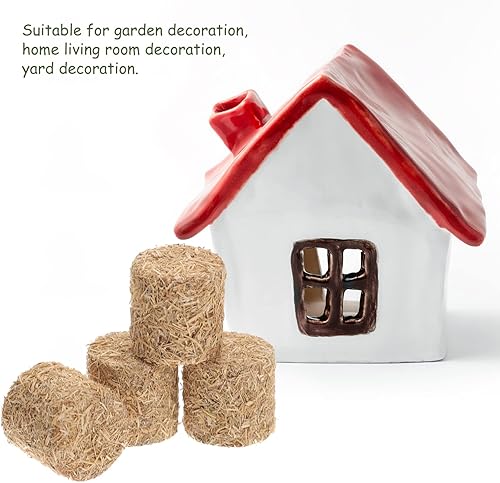 Miniatura 9 de 4 piezas de mini balas decorativas de otoño de imitación de casa de muñecas en miniatura de pacas en miniatura para decoración de mesa de Halloween