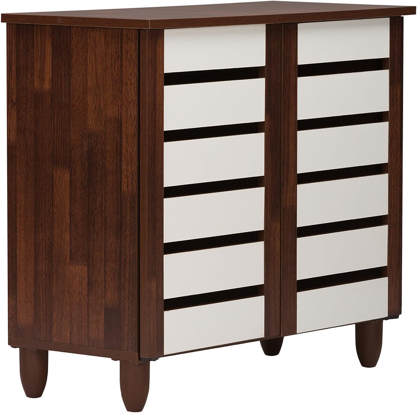 Baxton StudioSC865512-Dirty Oak Shoe Storage Cabinet, Brown